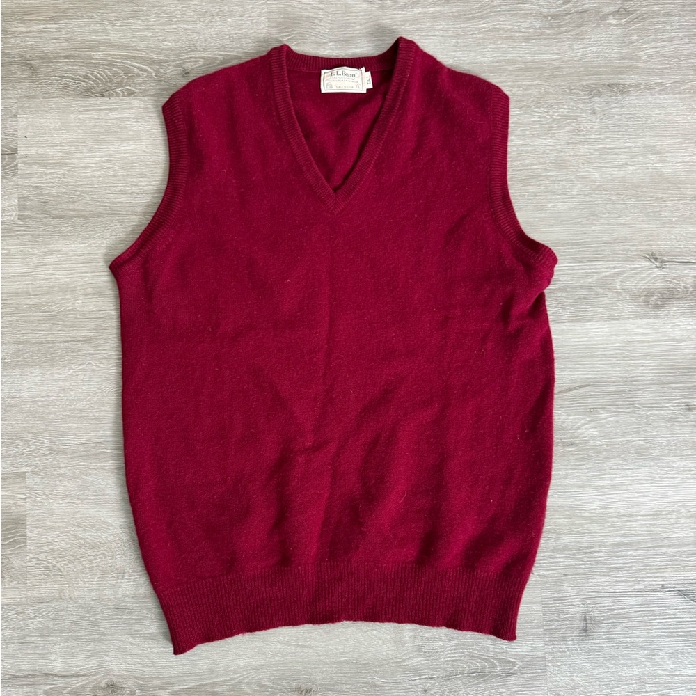 Vintage L.L. Bean Sweater Vest Burgundy